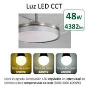 Ventilador 4 aspas retráctiles "Sky" níquel