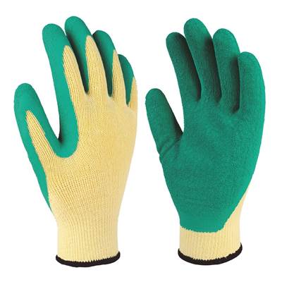 Guante de poliéster y látex talla 8