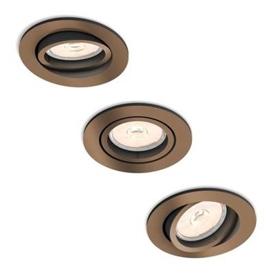 Kit 3 aros redondos "Donegal" color cobre