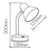 Flexo sobremesa "Bell" turquesa