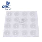 SET 16 GOTAS ADHESIVAS REDONDAS PVC TRANSPARENTE 2.5MM Ø12MM