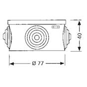 Caja estanca Ø70 4 conos